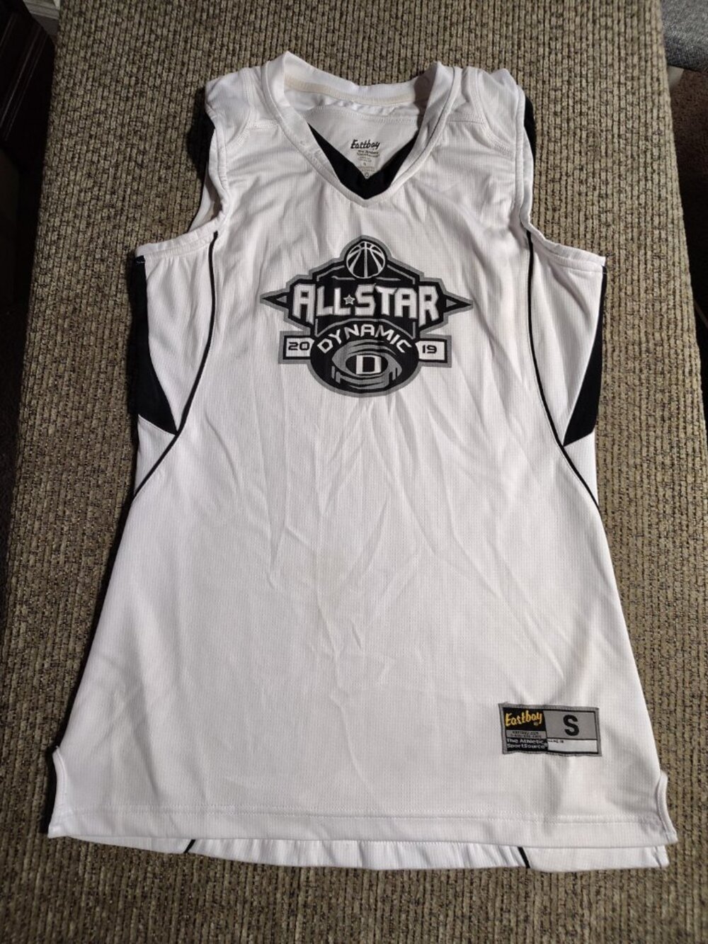 Vtg East Bay Gear All Star Dynamic 2019 Size Small Tank Top White And Black